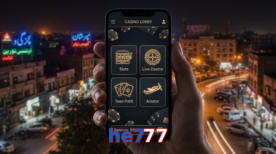 Main screen of He777 app page for PK players