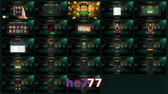 Main screen of He777 bet page for PK players